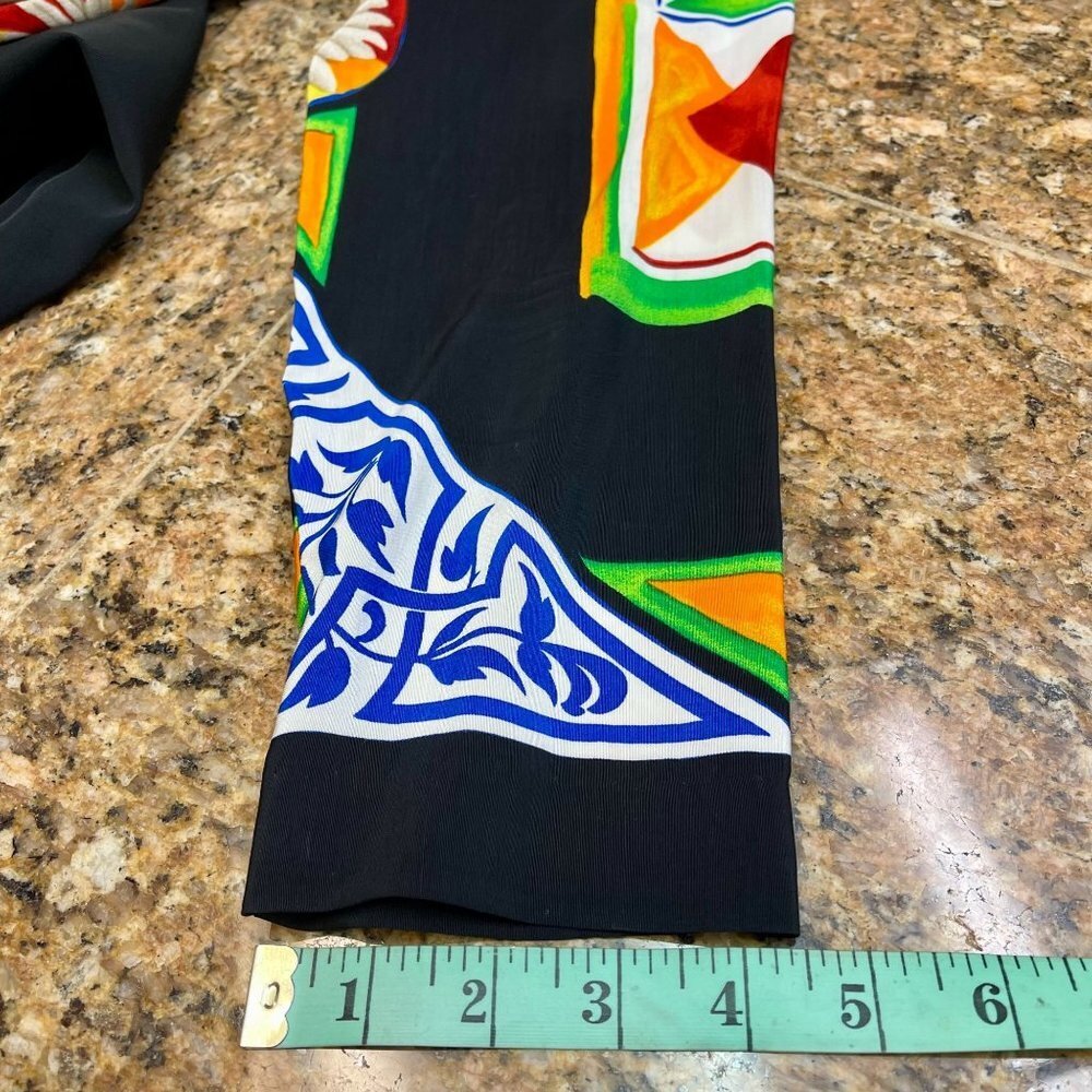 KC Spencer Multicolor Long Sleeve Dress Geometric and Sunflower Patterns Size M - Picture 14 of 14